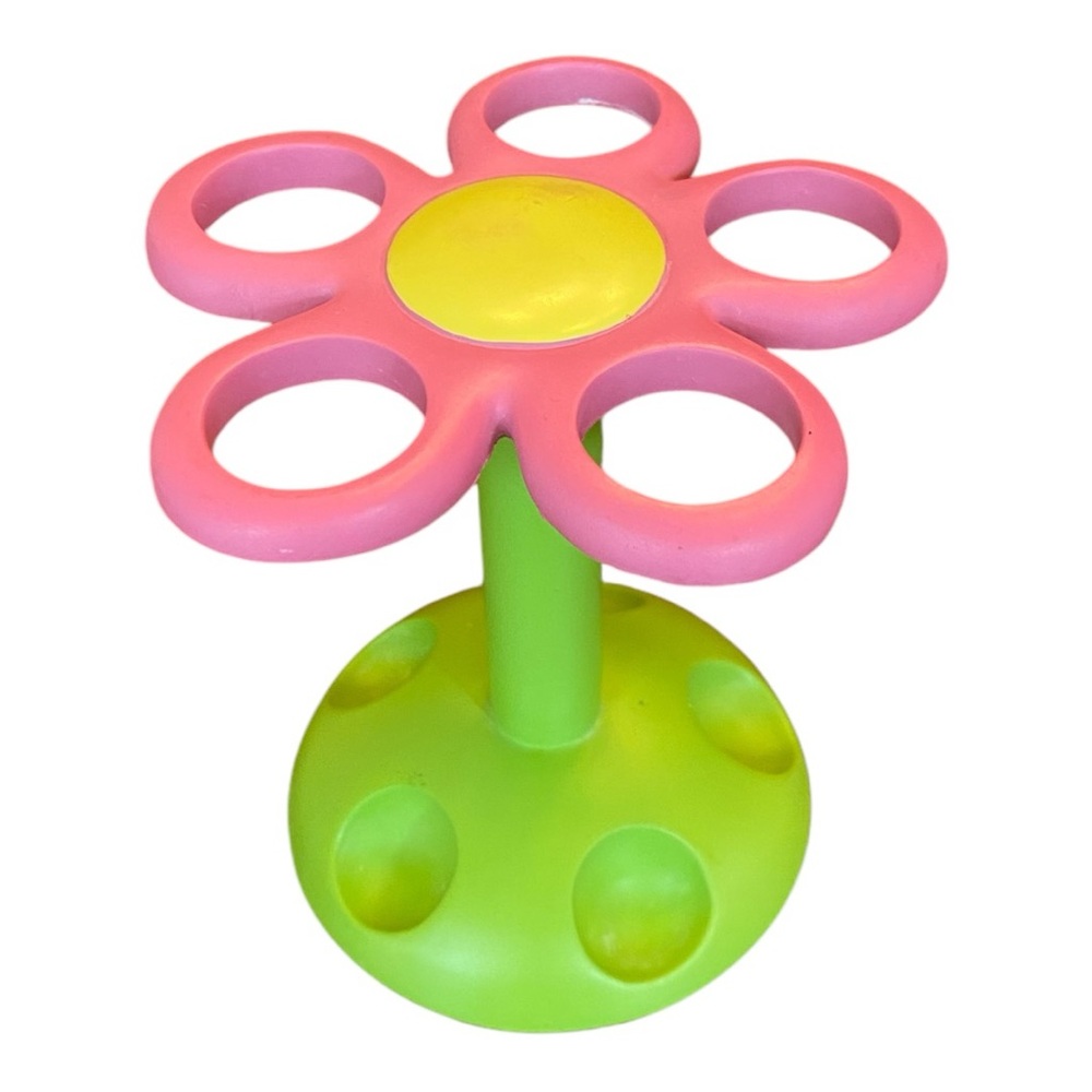 Pottery Barn Kids Daisy Flower Toothbrush Holder Pink Green Yellow